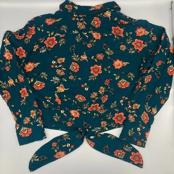 L Gypsies & Moondust Cropped Button Blouse‎ Medium - Picture 4 of 11